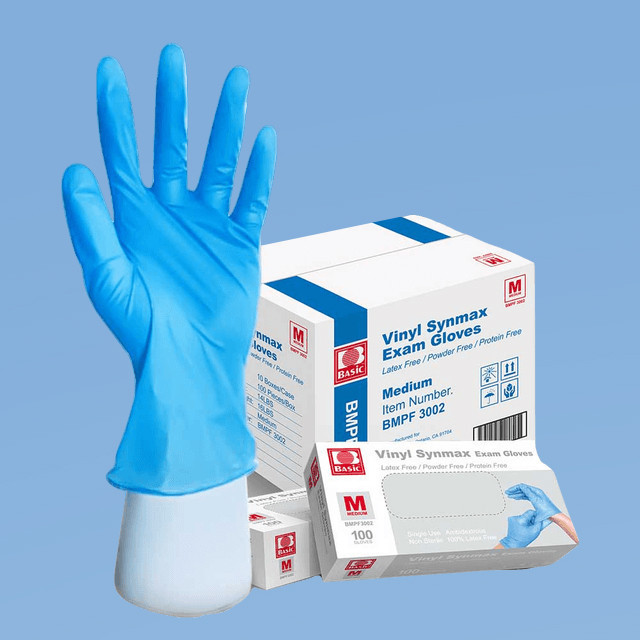 intco-bmpf300-basic-medical-vinyl-blend-blue-exam-gloves-3.2-mil__87858