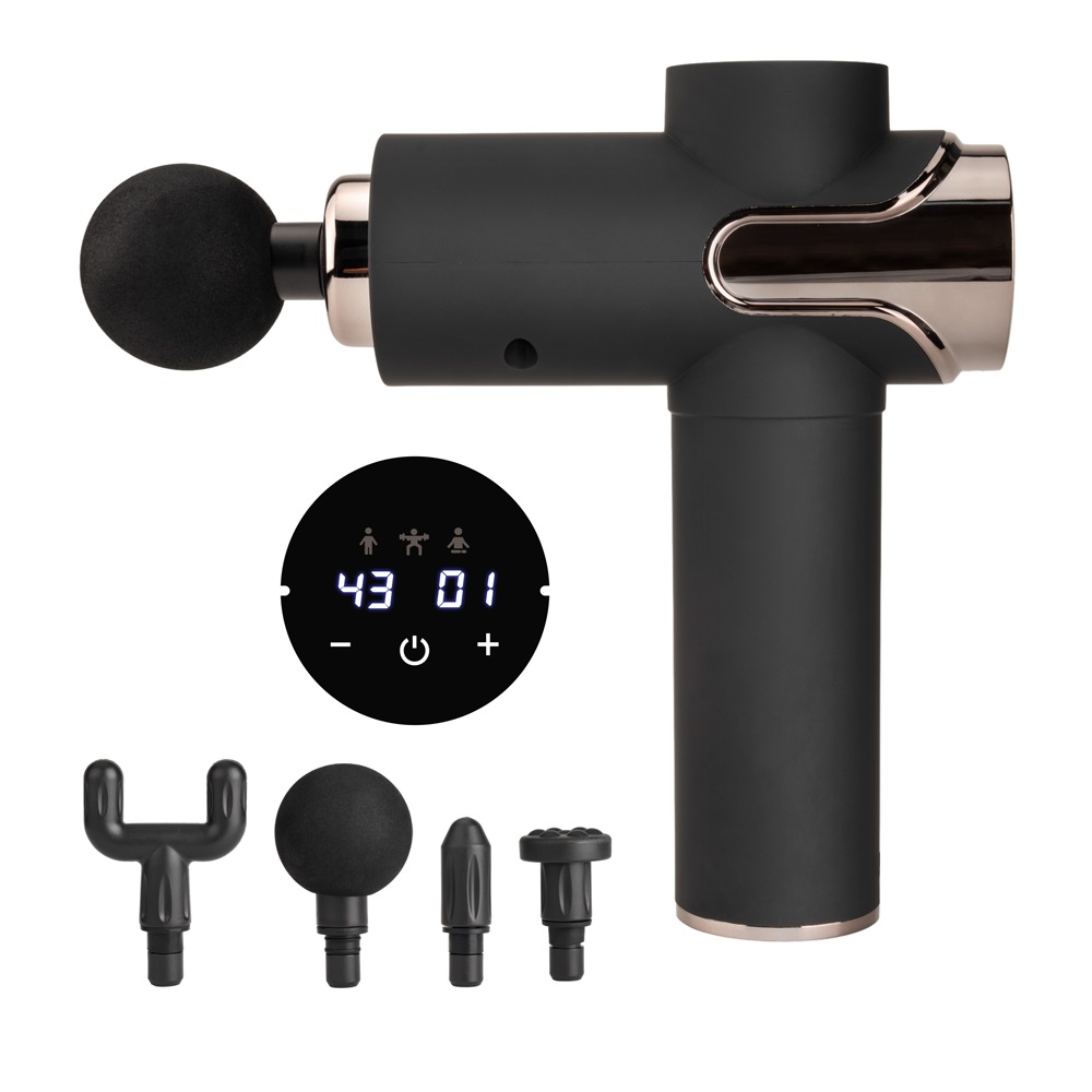 Vibration Body Muscle Mini Massage Gun Rechargeable Portable 4 Massage Head Low Sound Cordless Deep Tissue Massage Gun - Image 3