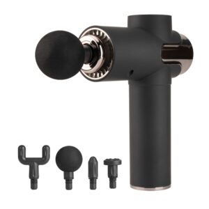 Vibration Body Muscle Mini Massage Gun Rechargeable Portable 4 Massage Head Low Sound Cordless Deep Tissue Massage Gun